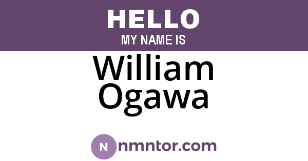 William Ogawa