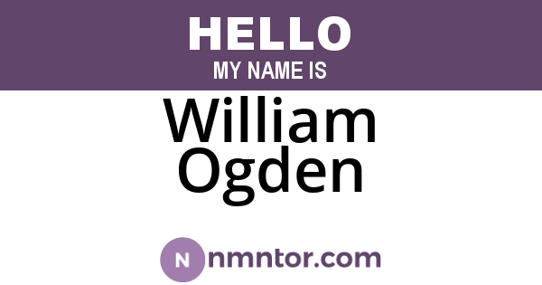 William Ogden