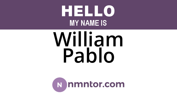 William Pablo