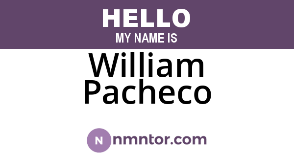William Pacheco