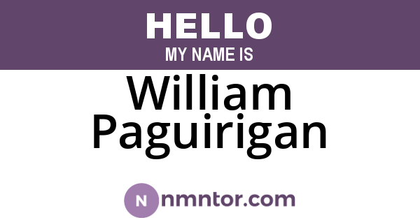 William Paguirigan