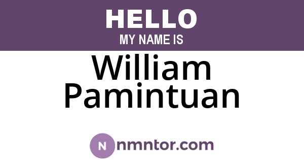 William Pamintuan