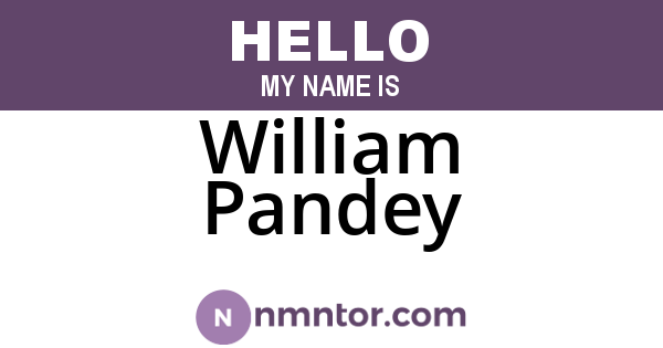 William Pandey
