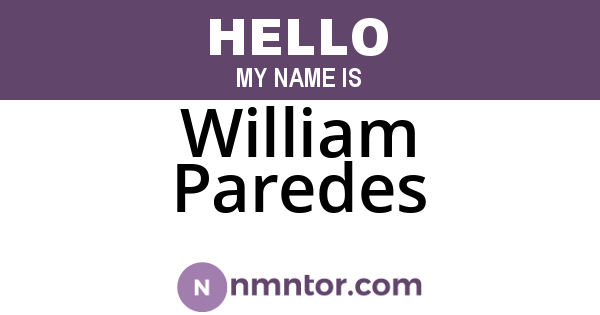 William Paredes