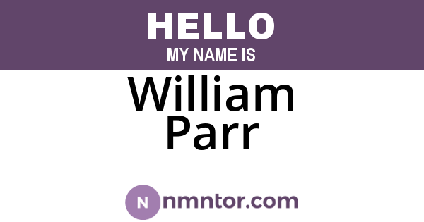 William Parr