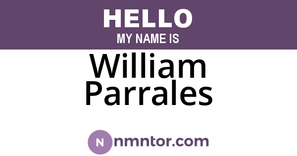 William Parrales