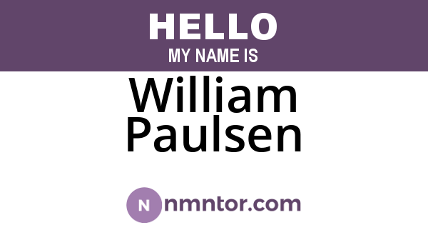 William Paulsen