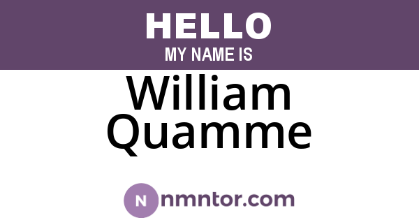 William Quamme