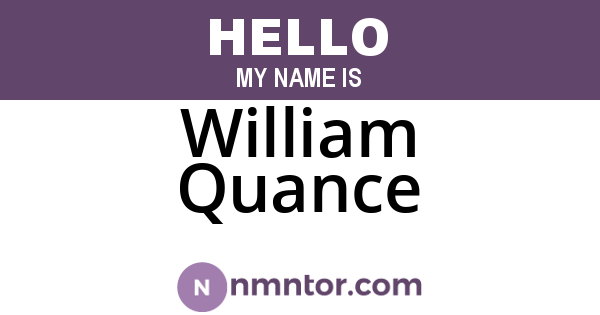 William Quance