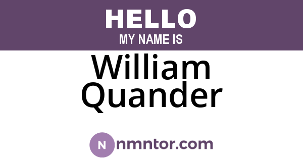 William Quander