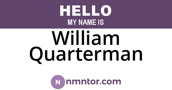 William Quarterman