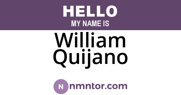 William Quijano