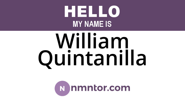 William Quintanilla