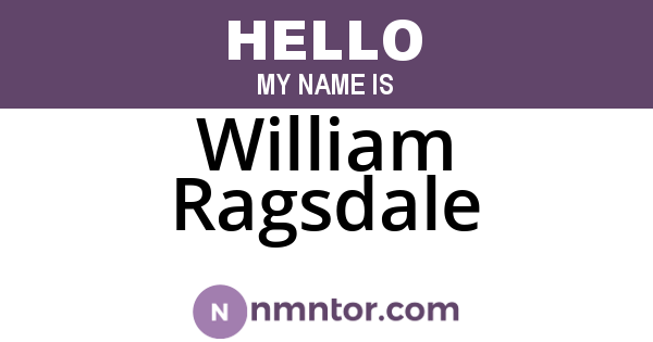 William Ragsdale