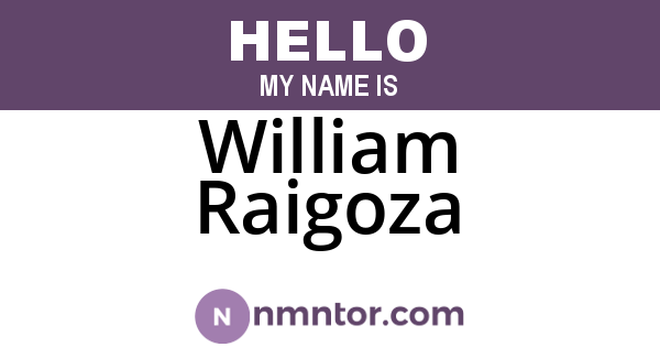 William Raigoza