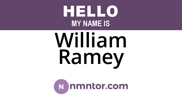 William Ramey