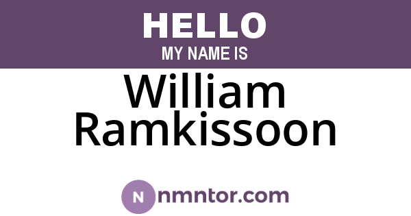 William Ramkissoon