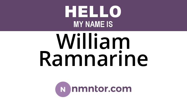 William Ramnarine