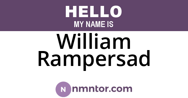 William Rampersad