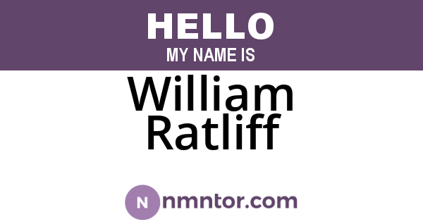 William Ratliff