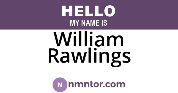 William Rawlings