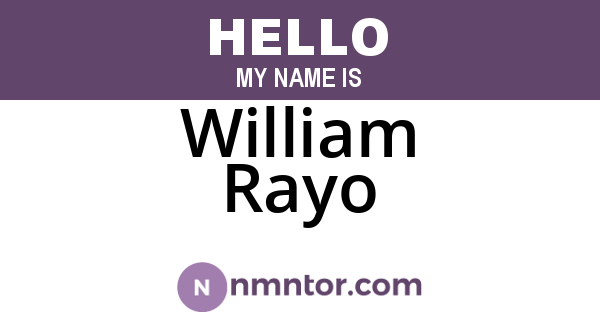 William Rayo