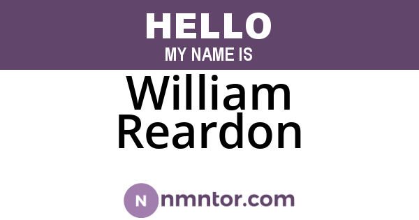 William Reardon
