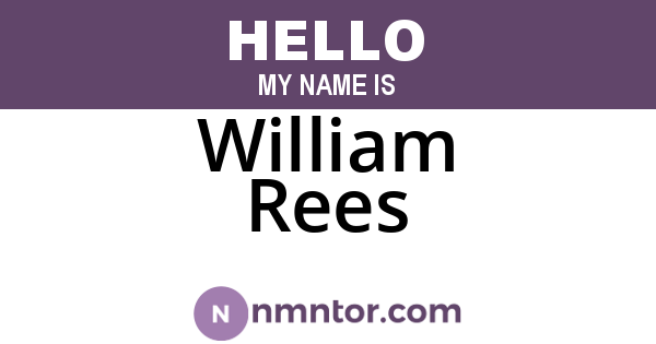 William Rees