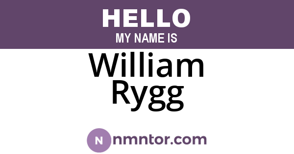William Rygg