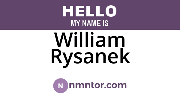 William Rysanek