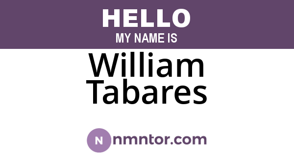 William Tabares