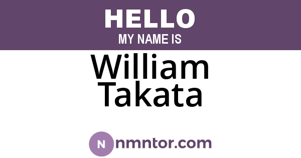 William Takata