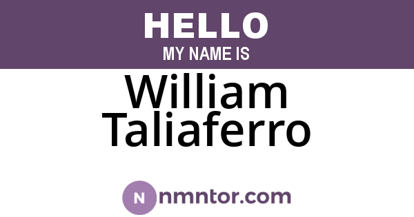William Taliaferro