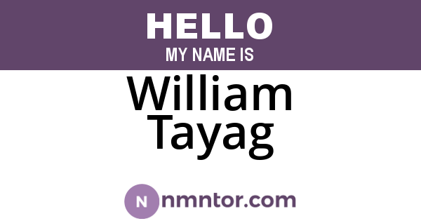 William Tayag
