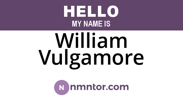 William Vulgamore