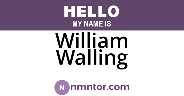 William Walling