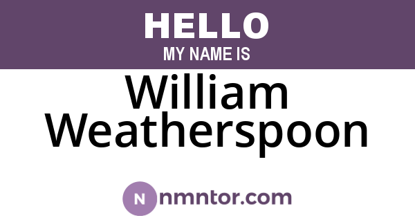 William Weatherspoon