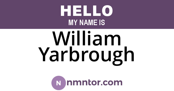 William Yarbrough