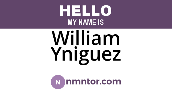 William Yniguez