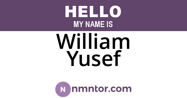 William Yusef