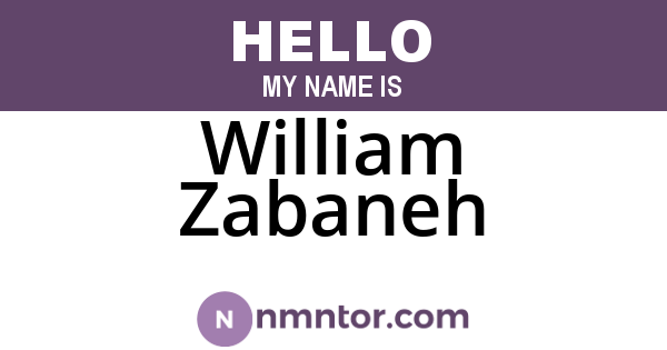 William Zabaneh