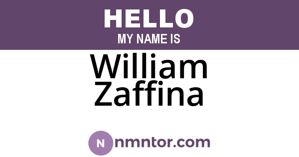 William Zaffina