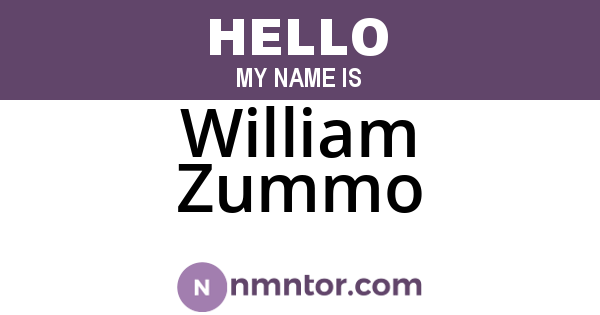 William Zummo