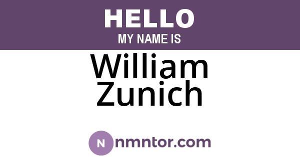 William Zunich