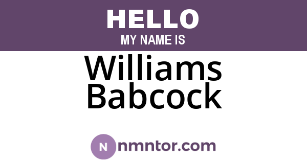Williams Babcock