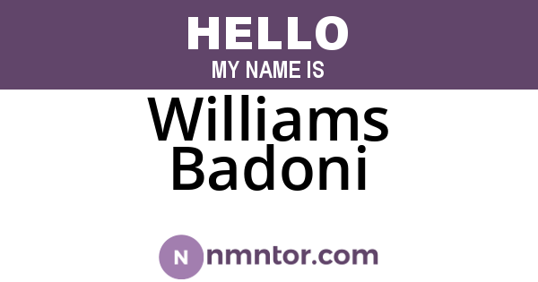 Williams Badoni