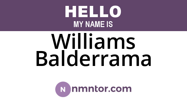Williams Balderrama