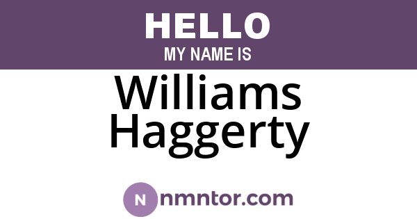 Williams Haggerty