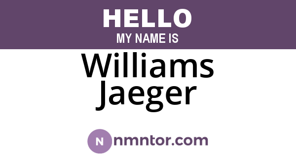 Williams Jaeger