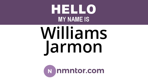 Williams Jarmon